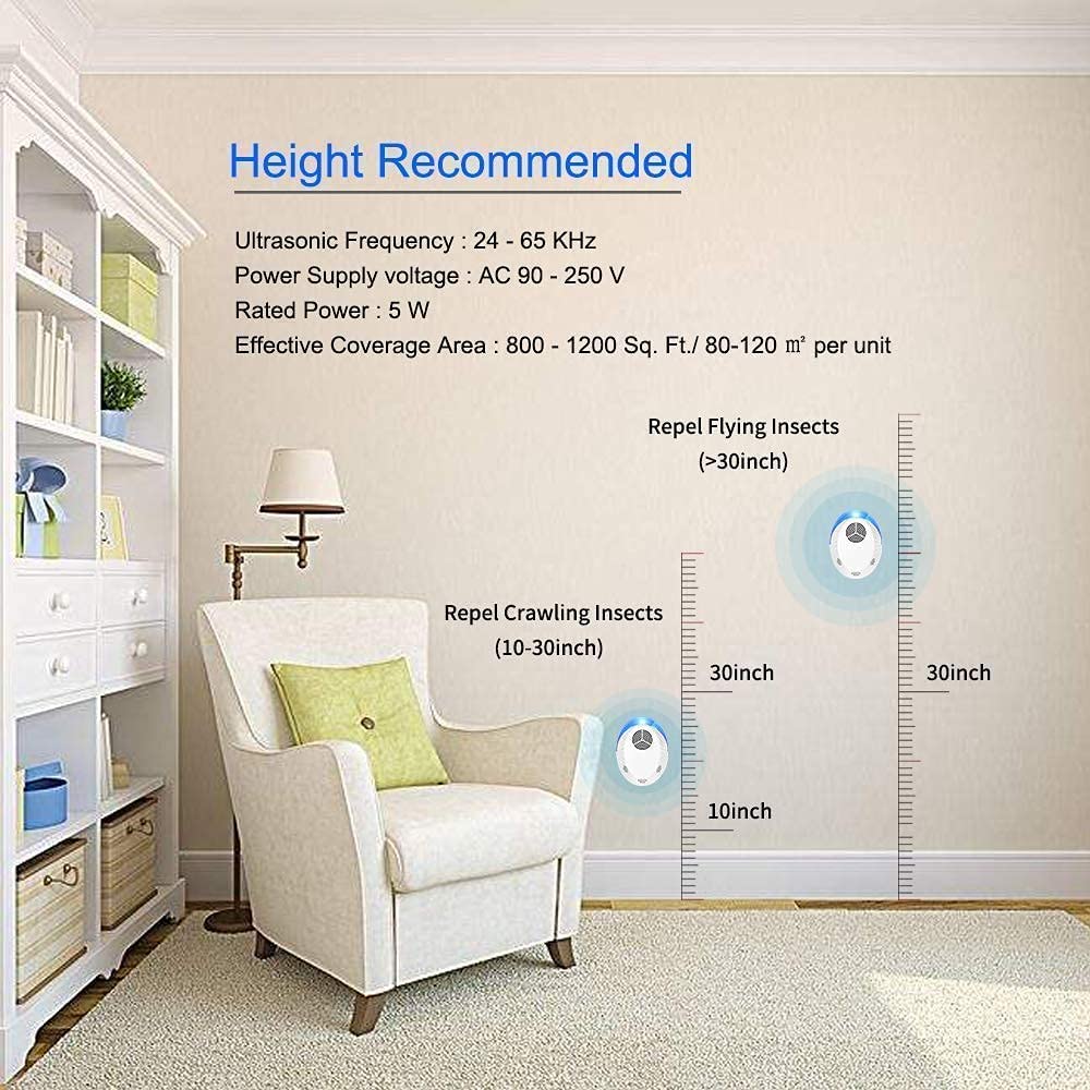 HASTHIP 2 Pcs Mosquito Repellent Machine, Ultrasonic Pest Repeller Electronic Pest Repellent, Plug and Play,Pest Control Specially for Spiders, Rats,Roaches, Bugs, Fleas,Safe for Children HASTHIP 2 Pcs Mosquito Repellent Machine, Ultrasonic Pest Repeller Electronic Pest Repellent, Plug and Play,Pest Control Specially for Spiders, Rats,Roaches, Bugs, Fleas,Safe for Children